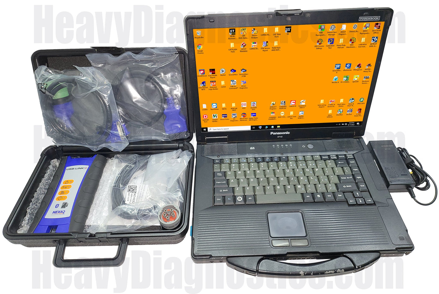 Diesel Diagnostic Toughbook Laptop Scanner Tool - CF-52 | 256GB SSD | Intel | Genuine Nexiq USB Link 2