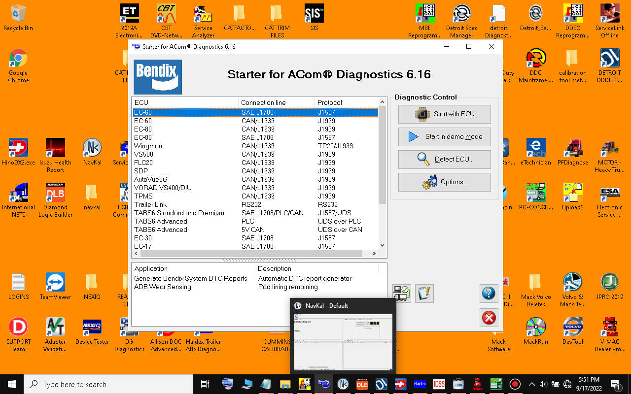 Diesel Diagnostic Laptop Scanner Tool -Lenovo | 256GB SSD | Intel | Genuine Nexiq USB Link 2