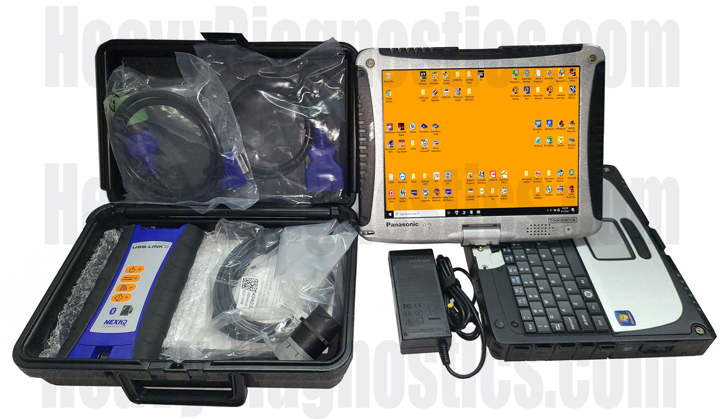 Diesel Diagnostic Toughbook Laptop Scanner Tool - CF-19 | 256 SSD drive | WIN 10 | Genuine Nexiq USB Link 2