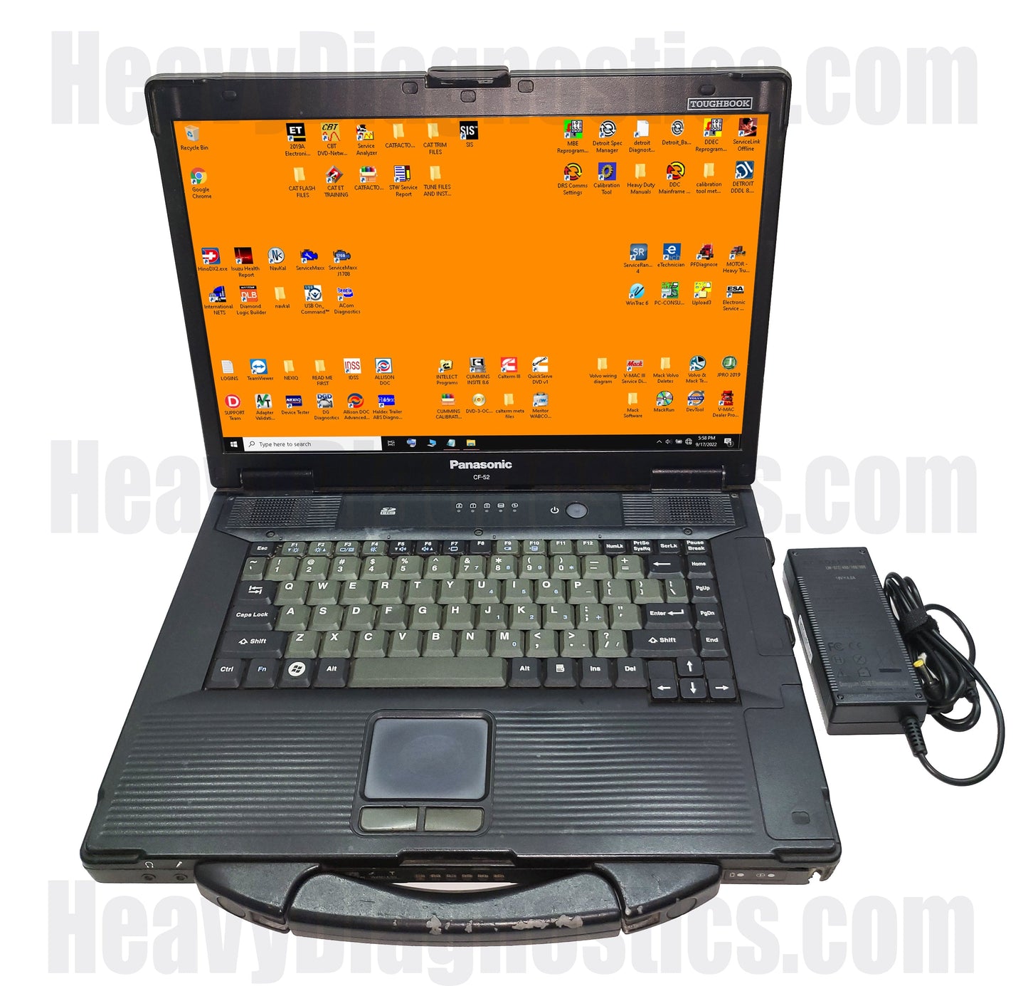 Diesel Diagnostic Toughbook Laptop Scanner Tool - CF-52 | 256GB SSD | Intel | Genuine Nexiq USB Link 2