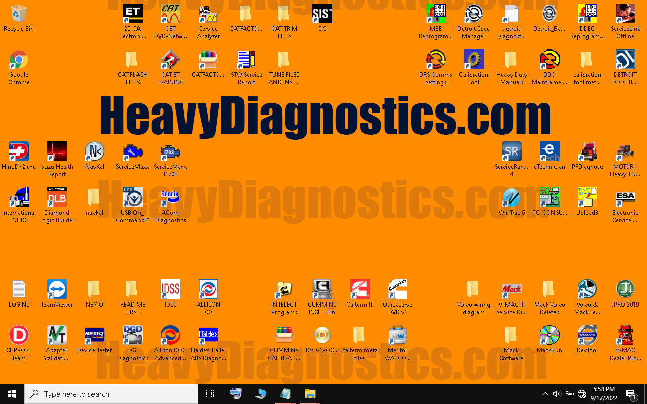 Diesel Diagnostic Laptop Scanner Tool -Lenovo | 256GB SSD | Intel | Genuine Noregon DLA 2.0