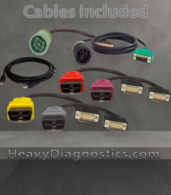 Genuine Noregon DLA+ 2.0 Adapter Kit Interface Truck Adapter Includes 6 & 9 Y Cables | OBDII +