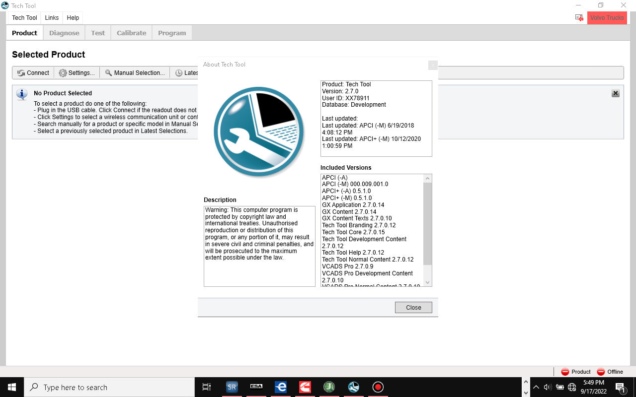 Diesel Diagnostic Laptop Scanner Tool -Lenovo | 256GB SSD | Intel | Genuine Noregon DLA 2.0