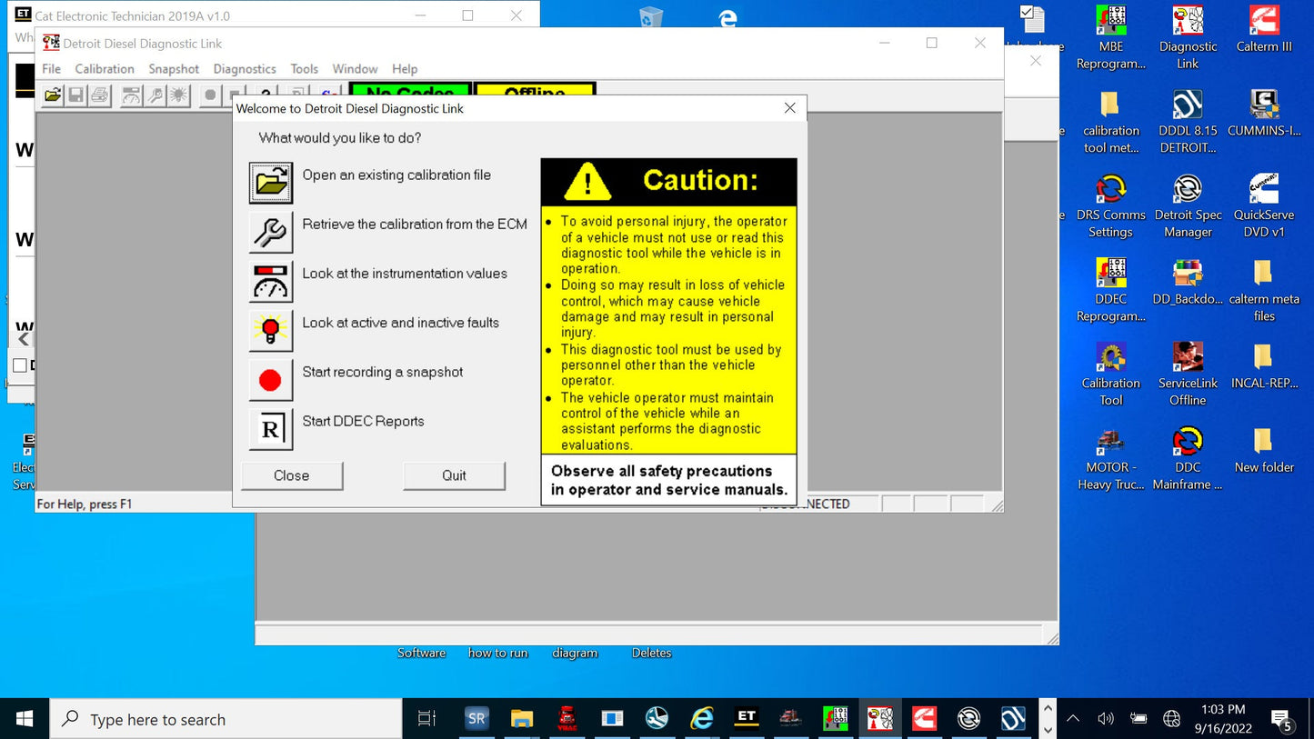 2023 Diesel Diagnostic Toughbook Laptop Scanner Tool - CF-19 i5 | 1TP SSD drive | WIN 10 | Genuine Noregon DLA 2.0